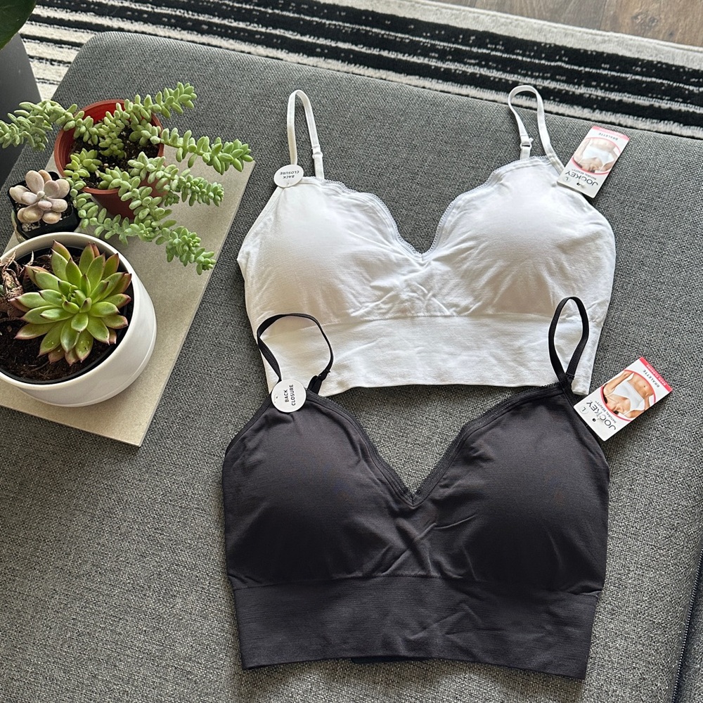 NWT Jockey Black & White Bralette Set